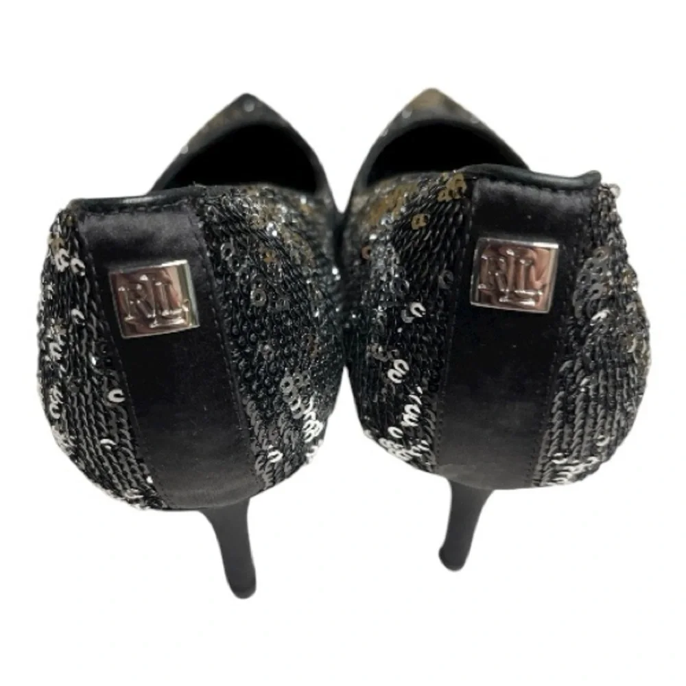 Lauren Ralph Lauren Glittering Black Heels - Picture 4 of 5
